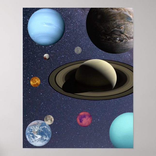 Póster Planetas del sistema solar (Frente)