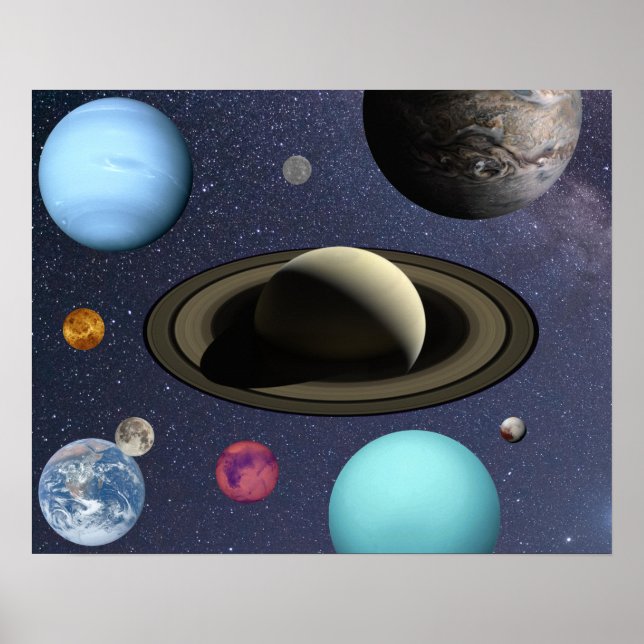 Póster Planetas del sistema solar (Frente)