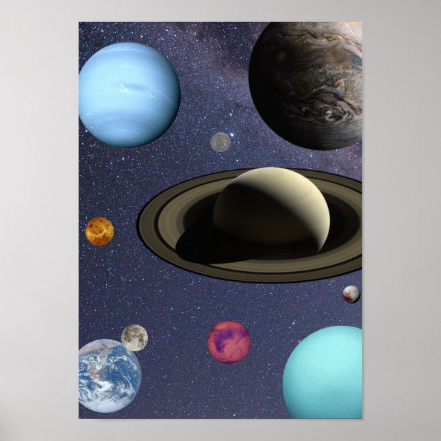 Póster Planetas del sistema solar (Frente)