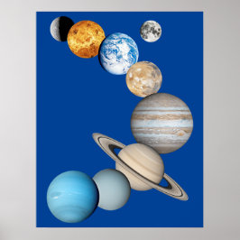 Póster Planetas del sistema solar (intercambiables en col
