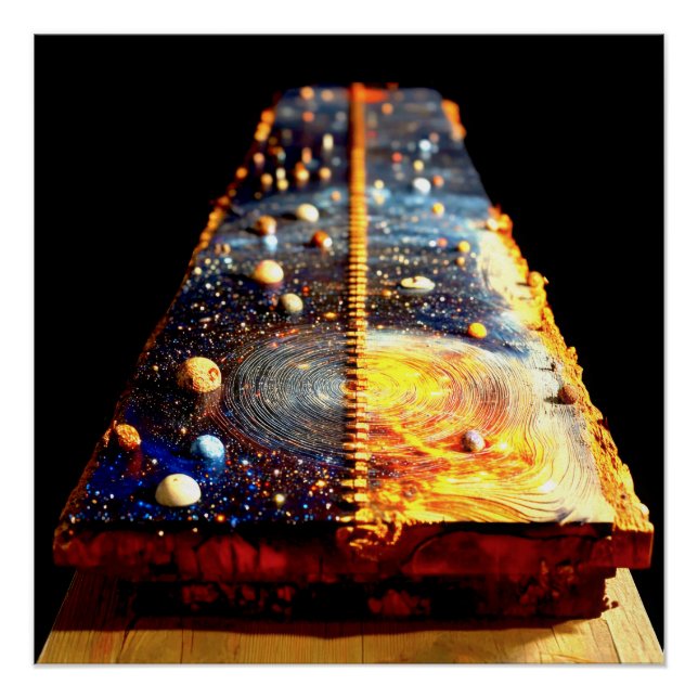 Póster Planetas incrustados (Anverso)