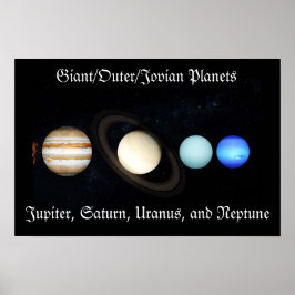 Póster Planetas Jovian Gigantes Del Gas