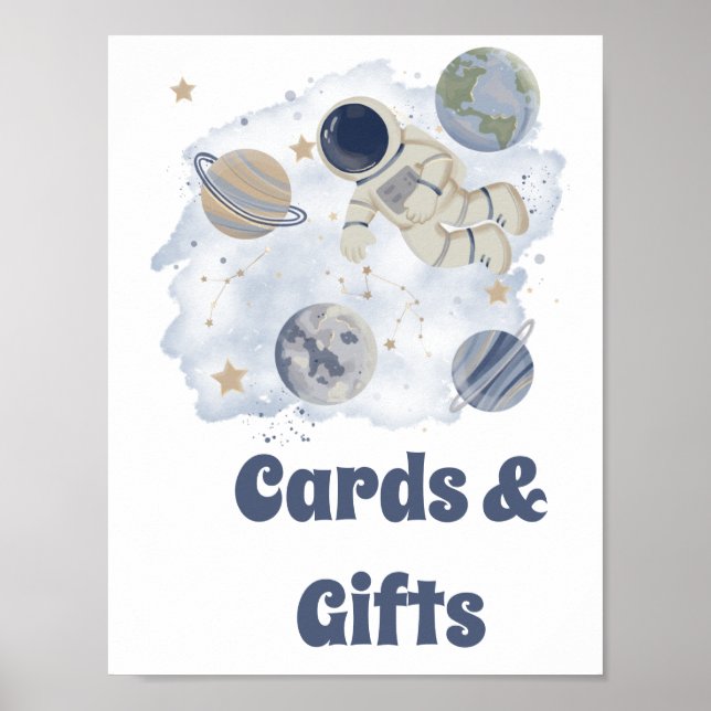 Póster Planetas Poster de tarjetas y regalos del espacio  (Frente)