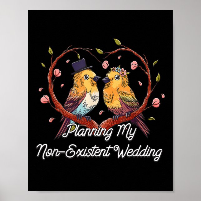 Póster Planificación de mi Boda inexistente Parejas diver (Frente)