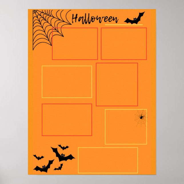 Póster Planificador de Halloween (Frente)