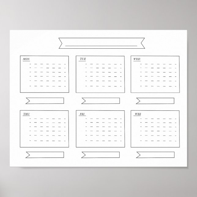 Póster Planificador de la semana (Frente)