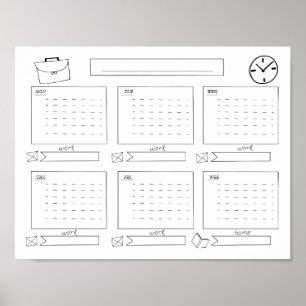 Póster Planificador de la semana