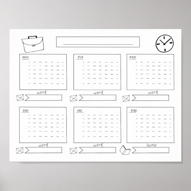 Póster Planificador de la semana (Frente)