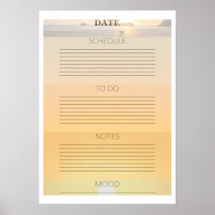 Póster Planificador Diario Amanecer