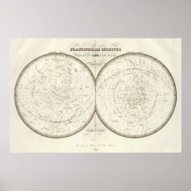 Póster Planisferes celestes - Celestiales (Frente)