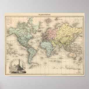 Póster Planisphere