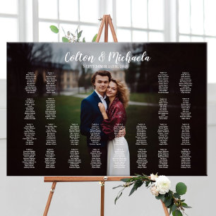 Póster Plano de asiento elegante del boda fotográfico
