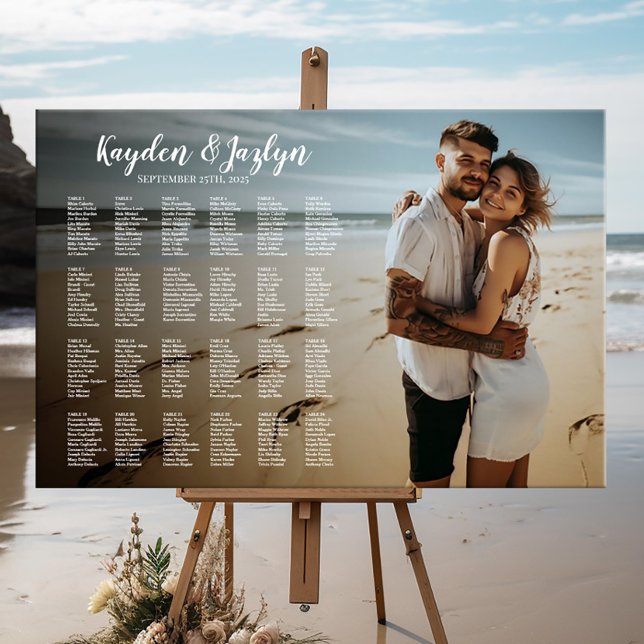 Póster Plano de asiento elegante del boda fotográfico (Subido por el creador)
