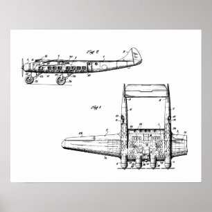 Póster Plano de avión