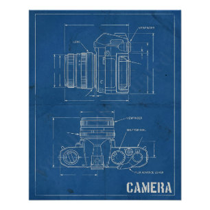 Póster Plano de cámara vintage – Arte mural retro