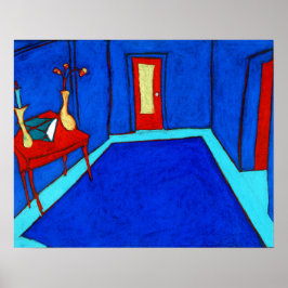 Póster Plano de la calle Cosmo Azul