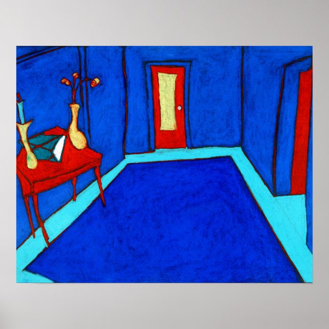 Póster Plano de la calle Cosmo Azul (Frente)