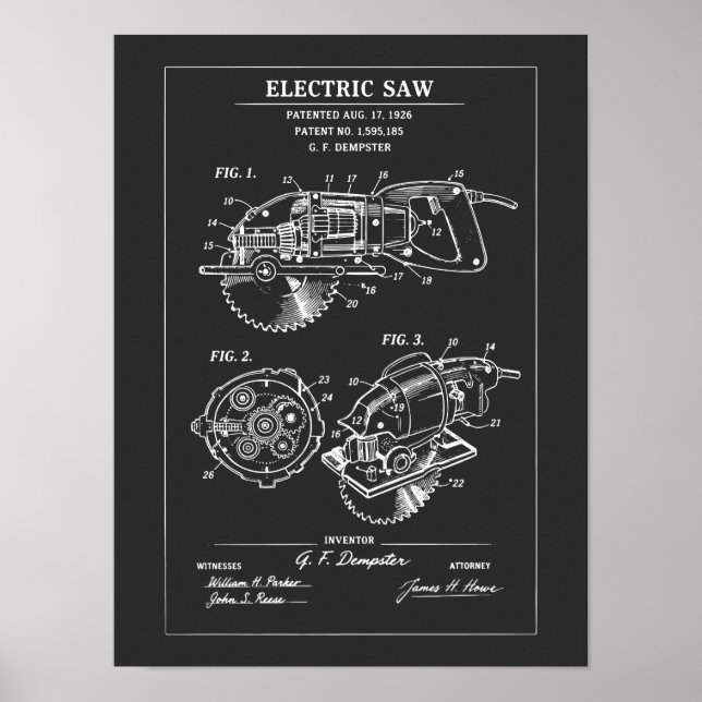Póster Plano de Sierra Eléctrica (Frente)