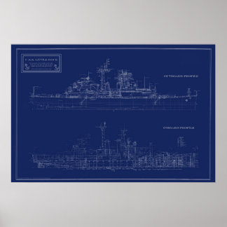 Póster Plano del crucero ligero de la Armada Little Rock