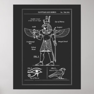 Póster Plano del dios egipcio Horus
