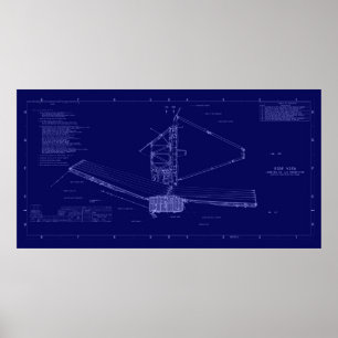 Póster Plano del telescopio espacial James Webb