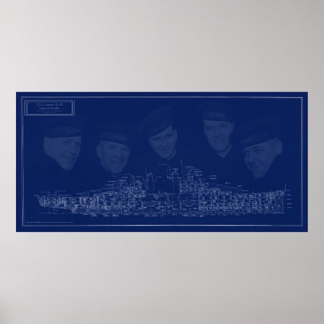 Póster Plano del USS Juneau (Frente)