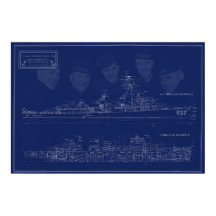 plano del USS The Sullivans con hermanos