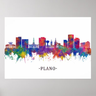 Póster Plano Texas Skyline