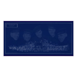 Póster Planos del U.S.S. Juneau