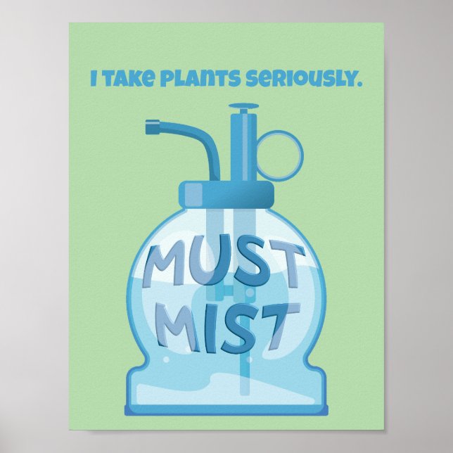 Póster Plant mister misting pot plants (Frente)