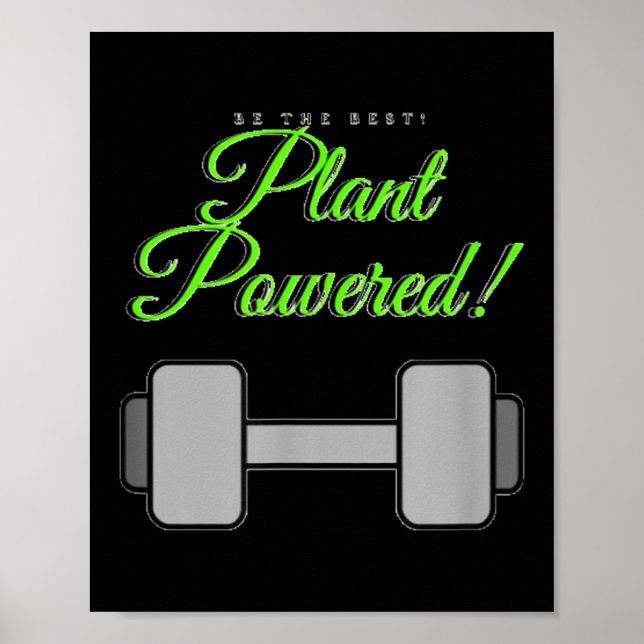 Póster Plant Wered Gym Motivation Vegetarian  (Frente)