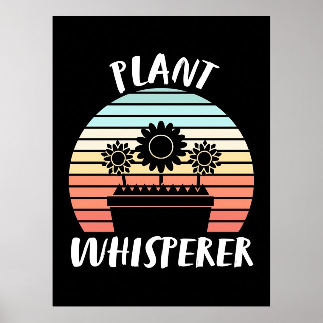 Póster Plant Whisperer Retro Vintage (Frente)