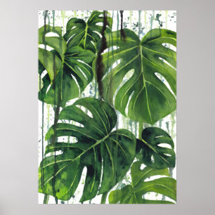 Póster Planta abstracta de monstera 3