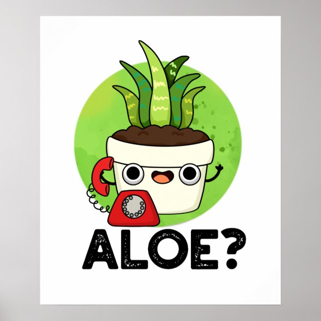 Póster Planta Aloe Cute Aloe Vera PUn (Frente)
