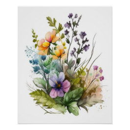 Póster Planta botánica moderna deja arte de tela mural