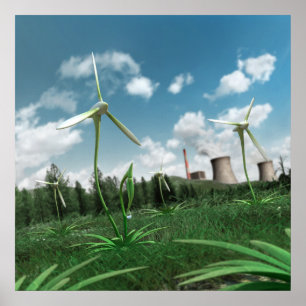 Póster Planta de energía 2 lienzo