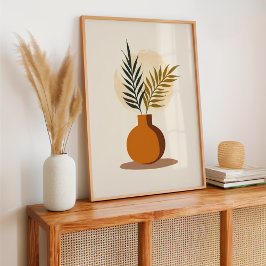 Póster Planta de pekinés bohemio y botella de vase