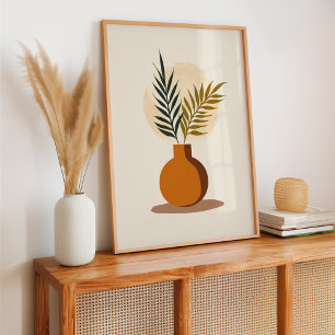 Póster Planta de pekinés bohemio y botella de vase