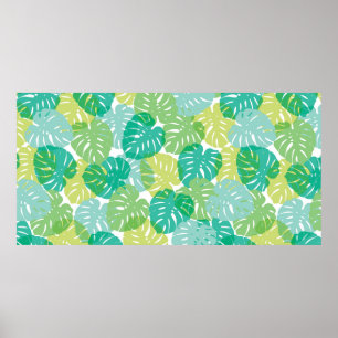 Póster Planta de queso y palmera exótica tropical monster
