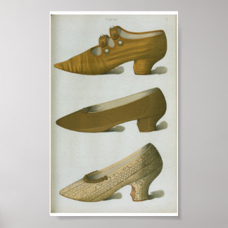 Póster Planta de zapatos de moda de estilo victoriano del