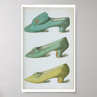 Póster Planta de zapatos X VIII de moda victoriana del si
