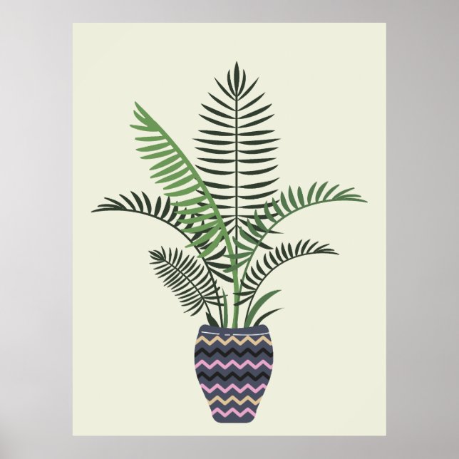 Póster Planta en una parcela decorativa (Frente)