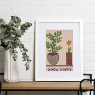 Póster Planta Feliz Cresce