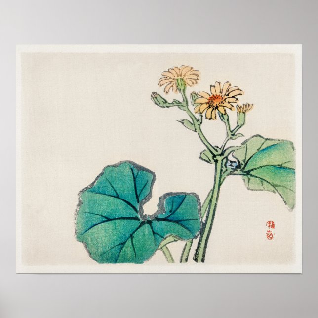 Póster Planta leopardo de Kōno Bairei (1844-1895) (Frente)