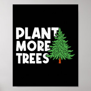 Póster Planta más árboles Día de la Tierra Feliz Día del