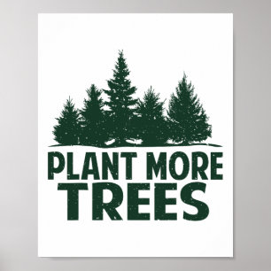 Póster Planta más árboles Día de la Tierra Feliz Día del 