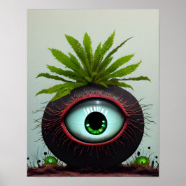 Póster Planta Sci-fi Con Ojo