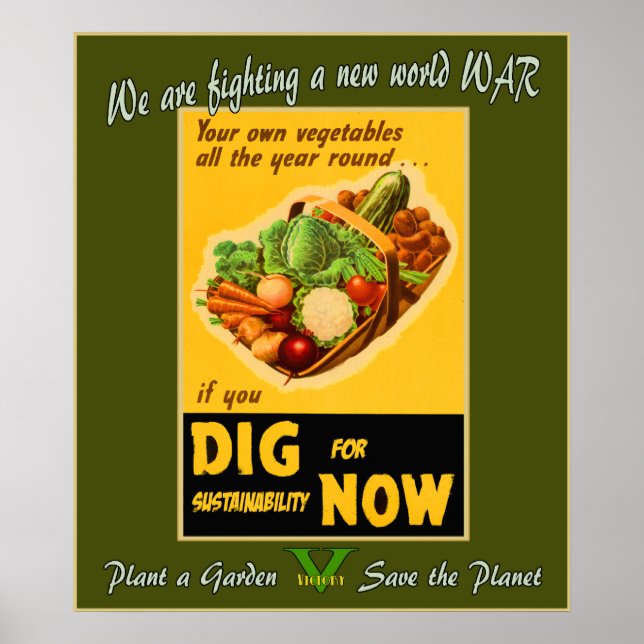 Póster Planta un jardín - Salva el planeta (Frente)