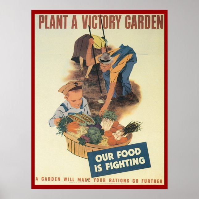 Póster Planta Una Victoria Jardín Poster WPA (Frente)