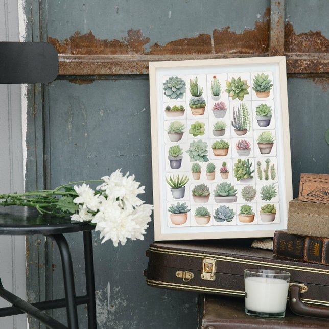 Póster Planta, verduras y ilustracion suculento moderno (Subido por el creador)